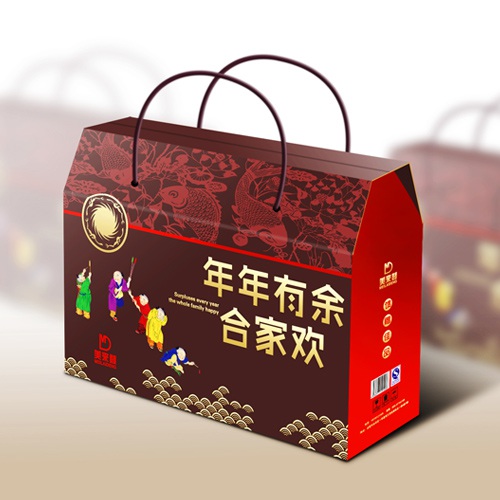 食品包裝設(shè)計-美來登食品大禮包包裝設(shè)計|合家歡全家福五谷雜糧食品大禮包禮盒包裝設(shè)計效果圖