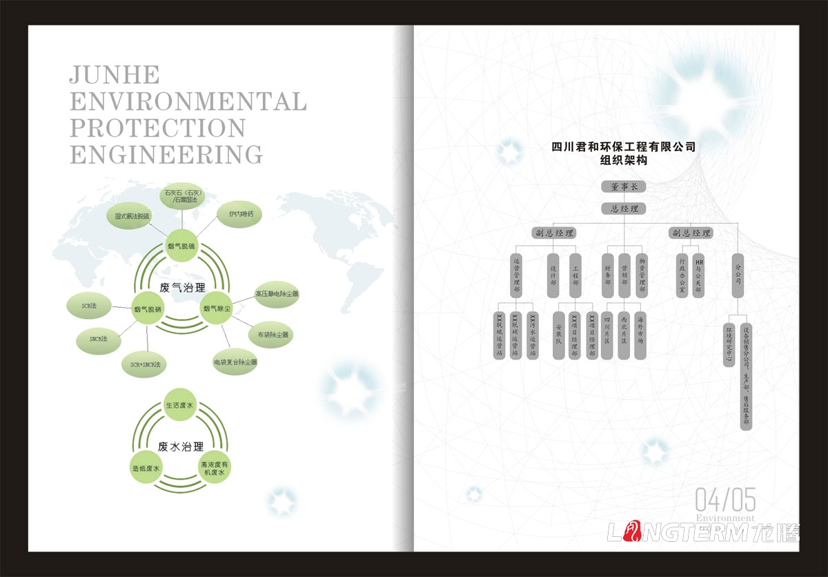 四川君和環(huán)保工程有限公司形象宣傳畫冊設(shè)計|廢氣工煙氣業(yè)生活污水治理企業(yè)宣傳冊設(shè)計效果圖|研發(fā)技術(shù)宣傳