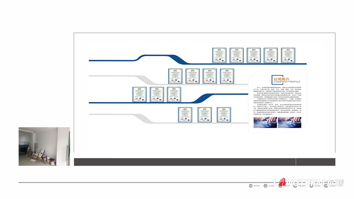 中成基業(yè)消安智能網(wǎng)絡(luò)安全技術(shù)文化墻設(shè)計(jì)效果